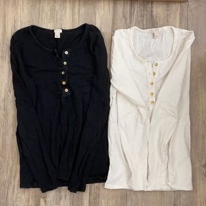 J. Crew Long Sleeve Henley Tees - BOGO